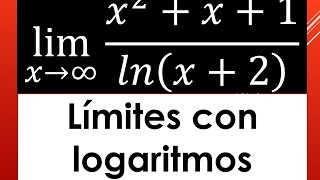 Limite de funciones con logaritmos infinito sobre inifinito [upl. by Ahtibbat211]