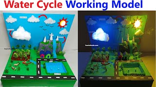 water cycle working model for science project exhibition  diy  howtofunda [upl. by Nitsu]