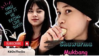 Eating Our Favorite Shawarma Mukbang Laffah [upl. by Rancell]