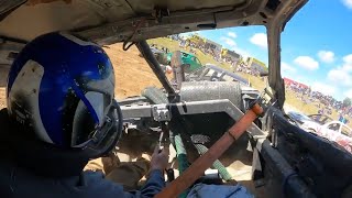 Kirkton Fair 2024 Demolition Derby 6 Cylinder Class In Car 45 Dan Scheerer [upl. by Ahsenit]