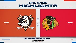 NHL Highlights  Ducks vs Blackhawks  November 19 2024 [upl. by Alket]