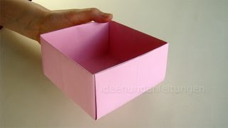 Schachtel falten  Kisten Basteln mit Papier  Geschenkbox selber machen [upl. by Devine]