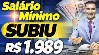 ATENÇÃO AUMENTO no SALÁRIO MÍNIMO para R 1989 VEJA quem tem DIREITO [upl. by Ecnerrot]