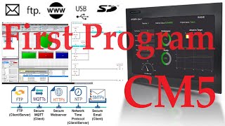 First Program CMore CM5 Series HMI [upl. by Ratna534]