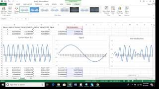 Creating AM Modulated Wave in Excel [upl. by Redle733]