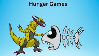 The Characters Play Haxorus amp Fish Bone Hunger Games [upl. by Euqirrne]