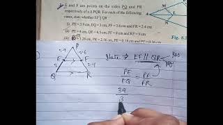 class 10th MATHS NCERT quotTRIANGLEquot application of BPT exercise 62 easy explanationeducation [upl. by Drucilla]