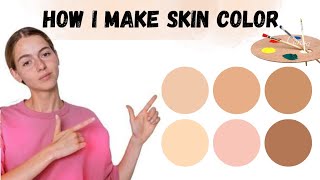 How to make skin tone colors with Acrylic colors  Skin Color Mixing How to make Skin Color [upl. by Ludovico]