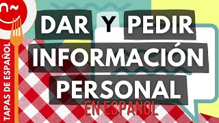 Presentarse en español  Dar y pedir información personal [upl. by Kazim]