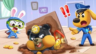 Super Cape Man  Police Cartoon  Cartoons  Cartoon for Kids  Sheriff Labrador [upl. by Raasch]