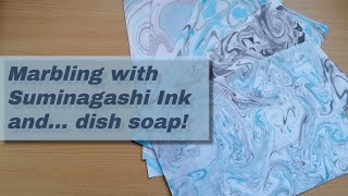 Paper marbling with Suminagashi ink and soap [upl. by Enela]