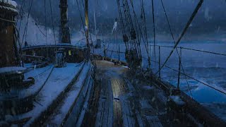 Snowstorm on The Boat amp Arctic Howling Wind Sounds for Sleeping Relaxing amp Insomnia Cold and Windy [upl. by Loss301]