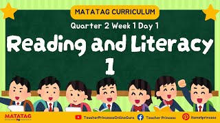 Reading and Literacy  Grade 1  MATATAG  Quarter 2  Week 1  Day 1  Teacher Princess [upl. by Htebilil]