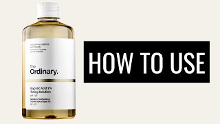 How To Use The Ordinary Glycolic Acid 7 Toning Solution [upl. by Socher]