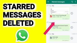 How To Delete WhatsApp Starred Messages [upl. by Sada]