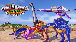 New Power Rangers Dino Super Charge Zords Battle and Rampage in Jurassic World [upl. by Ennovyhs327]