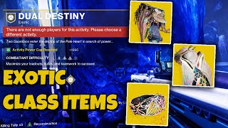 How to Get Exotic Class Items Dual Destiny Mission FULL Guide Destiny 2 [upl. by Oinotnaocram268]