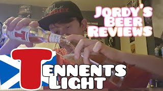 Tennents Light  Jordys Beer Reviews [upl. by Innattirb]