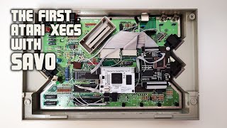 Atari XEGS with SAVO Saturn Atari Video Output TKII Ultimate 1MB VBXE and PokeyMAX [upl. by Giselbert]