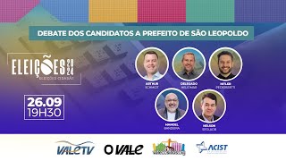 Eleições 2024  Debate com candidatos a prefeito de São Leopoldo [upl. by Arodnap]