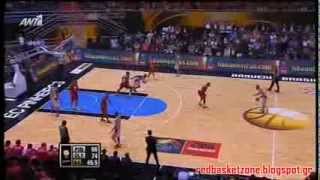 Vassilis Spanoulis circus shot vsPinheiros  redbasketzoneblogspotgr [upl. by Sharos]