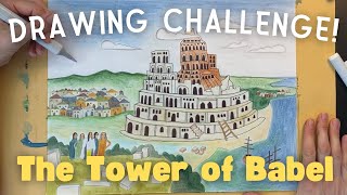 How to Draw the Legendary Tower of Babel  Pieter Bruegel Art [upl. by Bachman]