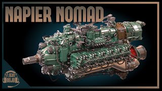 A TurboCompoundProp Engine  The INSANE Napier Nomad [upl. by Laehcor]