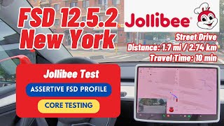 Tesla FSD Supervised v1252 Jollibee Test  ASSERTIVE FSD Driving Profile [upl. by Nadabb875]