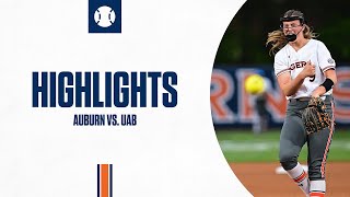 Auburn Softball vs UAB Highlights [upl. by Sundin]