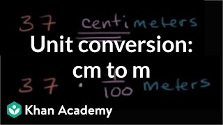 Unit conversion centimeters to meters  Measurement and data  5th grade  Khan Academy [upl. by Wadesworth]