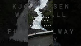 Kjosfossen waterfall Flåm Railway Norway Shorts [upl. by Ardnot77]