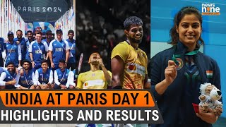 Paris Olympics 2024 India at Paris Olympics Day 1 Highlights and Results  News9 [upl. by Ahsias]