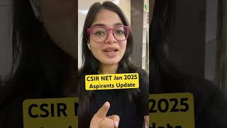 CSIR NET Jan 2025 Aspirants Important Update csirnetchemistry [upl. by Acirej]