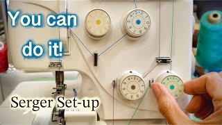 Sew Like a Pro in Minutes StepbyStep Guide to Using and Threading a Serger Machine [upl. by Azil]