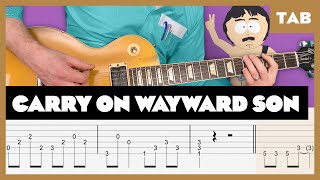 Kansas  Carry On Wayward Son  Guitar Tab  Lesson  Cover  Tutorial  Randy Marsh [upl. by Meakem654]