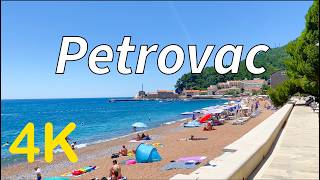 Petrovac Montenegro 4K Walking Tour 2024 [upl. by Tallbot]