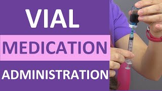 Vial Medication Administration How to Withdraw Vial Medication Nursing Skill [upl. by Aled]