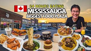 24 Hours Eating ONLY at BIGGEST Food Plaza in Mississauga Ridgeway Plaza in Greater Toronto [upl. by Attirehs]