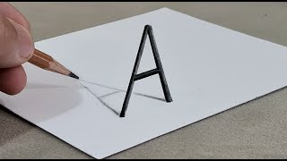 very easy 3d drawing on paper a letter [upl. by Jehovah]