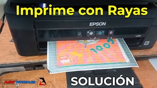 Impresora Imprime con Rayas o Líneas  EPSON L210 🖨️ [upl. by Rolyab]