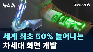 세계 최초 50 늘어나는 차세대 화면 개발…3D 버튼도 구현  채널A  뉴스A [upl. by Ayortal]