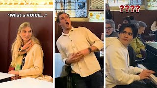 OPERA singer pranked a whole restaurant🗣️😳  La Donna è mobile Verdi [upl. by Intihw]