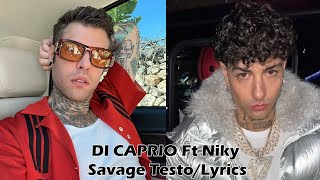 Fedez – DI CAPRIO Ft Niky Savage TestoLyrics [upl. by Jaquelyn]