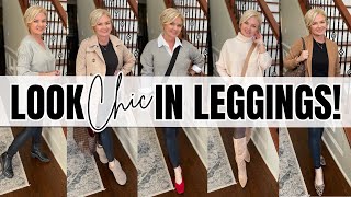 Look Chic In Leggings  Outfit Ideas for Women Over 50 [upl. by Adaj]