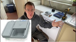 How to Repair Beko  Grundig Dishwasher Soap Dispsenser Step by Step [upl. by Robinett]