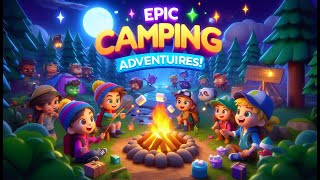 Camping Fun for Kids 🎉 Sing Along to the Ultimate Campfire Song [upl. by Idaf]