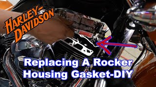 How To Install A Rocker Housing Gasket On A HarleyDavidsonDIY [upl. by Elleivap]