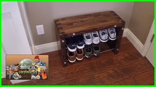 Como Hacer una Zapatera Rustica en Madera  Wood Shoe Rack [upl. by Arni]