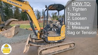 How To Properly Adjust Mini Excavator Track Tension in HD [upl. by Mia]