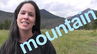 How to Say MOUNTAIN and SENTENCE  American English [upl. by Tullusus]